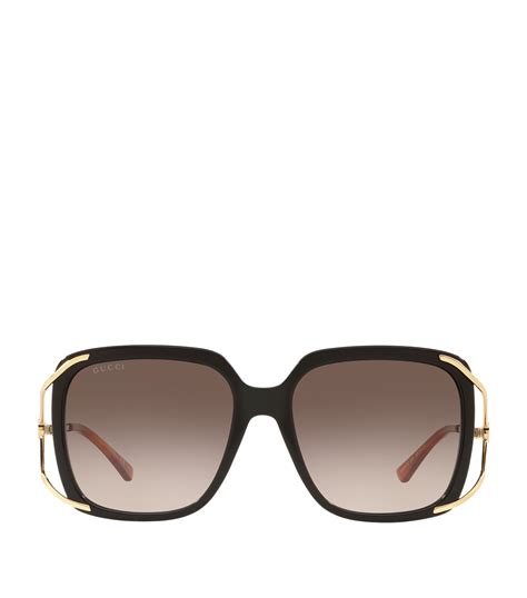 gucci web oversized metal sunglasses|authentic gucci oversized sunglasses.